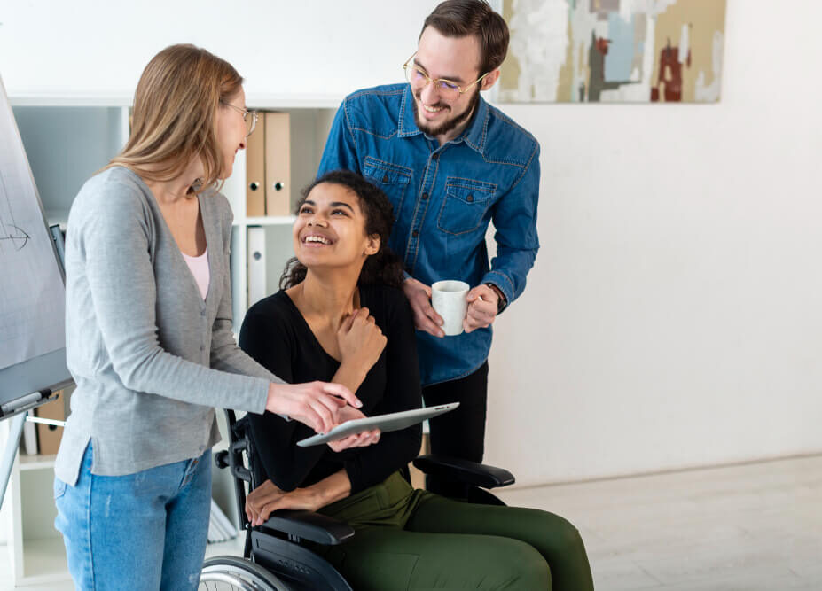Just You DSS support worker meeting a new NDIS participant for the first time in Perth"