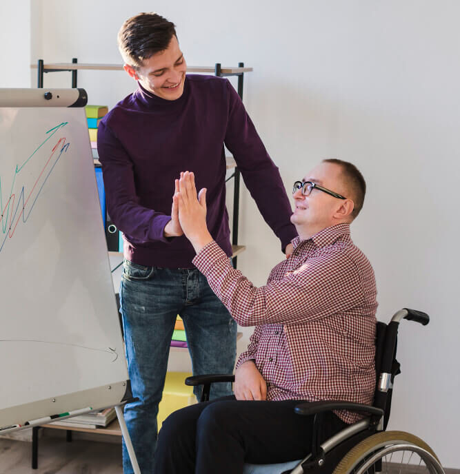 NDIS support coordinator helping participant plan services in Perth